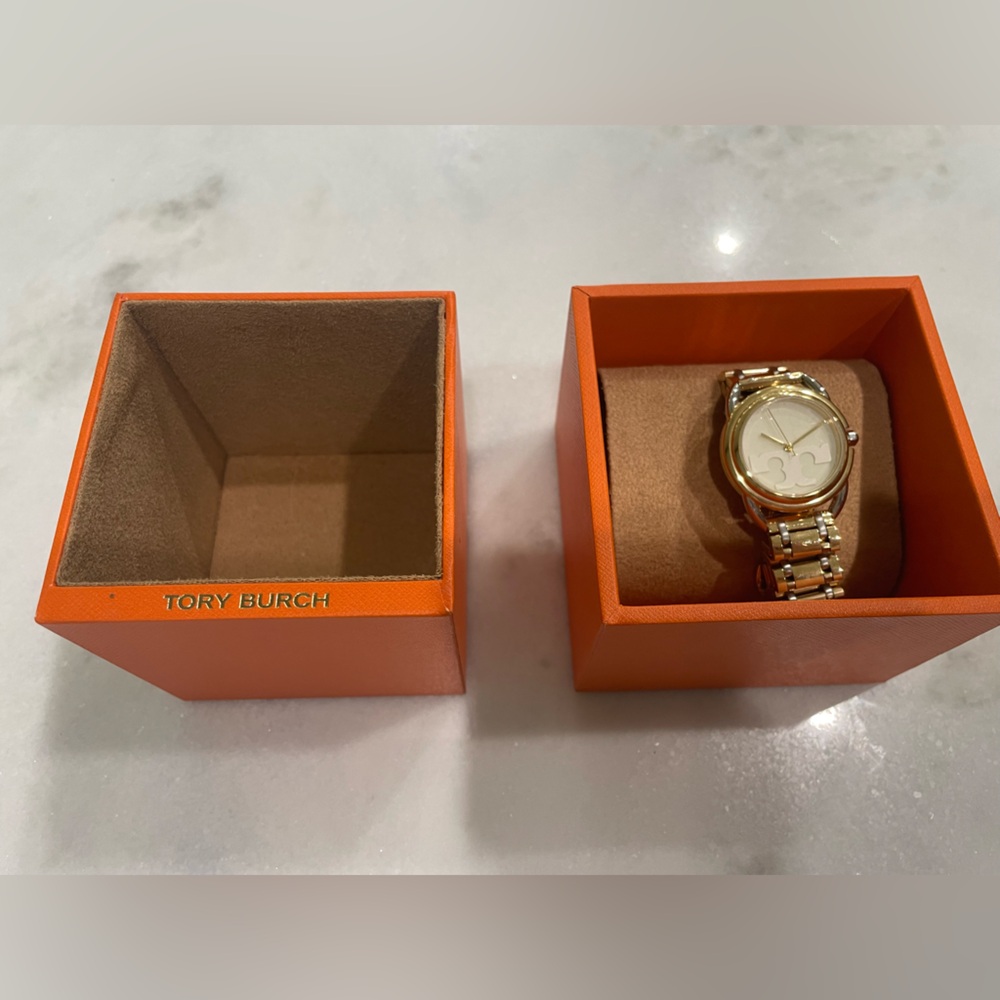 Tory Burch silver and gold watch